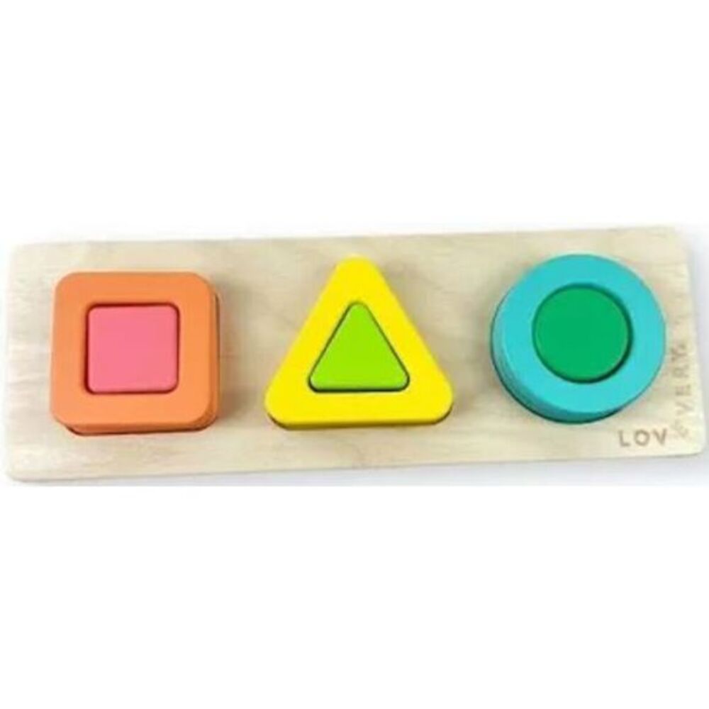 Lovevery Geo Shapes 3D Puzzle. Montessori, learning,‎ educational pieces only